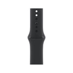 ساعة آبل واتش سيريس 11 - GPS - مقاس 42 ملم - بهيكل من الألومنيوم بلون Jet Black مع سوار رياضي أسود مقاس M/L