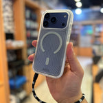 Asli Global LanyardMag MagSafe Case for iPhone 17 Pro Max – Built-In Lanyard | Clear/Gray