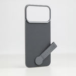 LZEL MagCarbon Strap Carbon Design with 360° Grip and Raised-Edge Protection Back Cover for iPhone 17 Pro Max