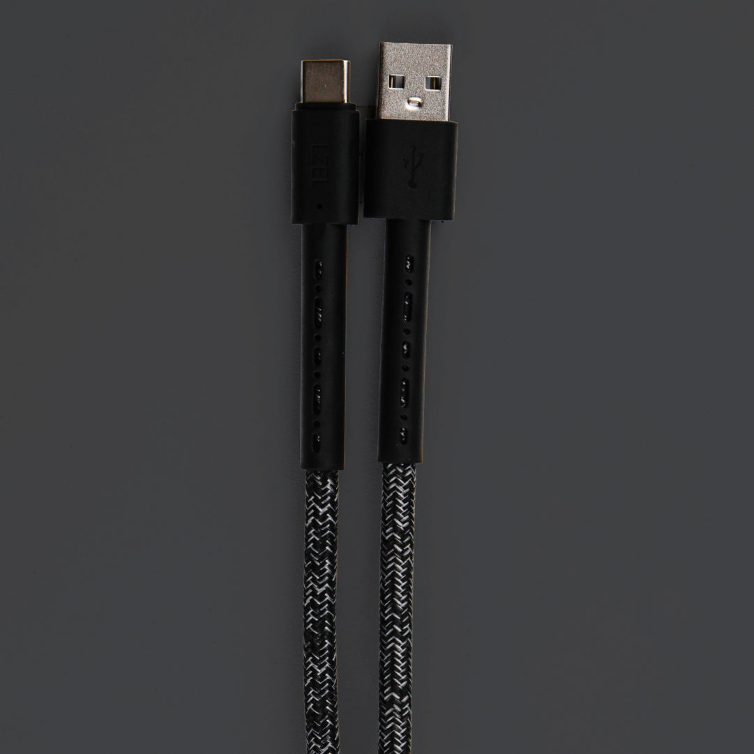 LZEL USB-A to USB-C 2.0 Braided Cable 2m – 3A, 15W, 480Mbps