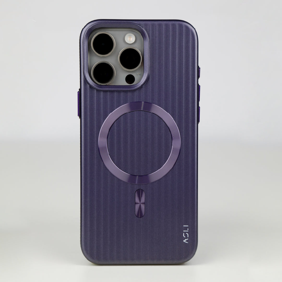 ASLI Corrugared Ridge Premium Metalic Case With Enhanced Camera Protection Case For iPhone 16 Pro Max