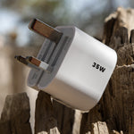 Asli  Global Primevolt 35 Gan Dual Port Usb-A & Usb-C Fast Charger