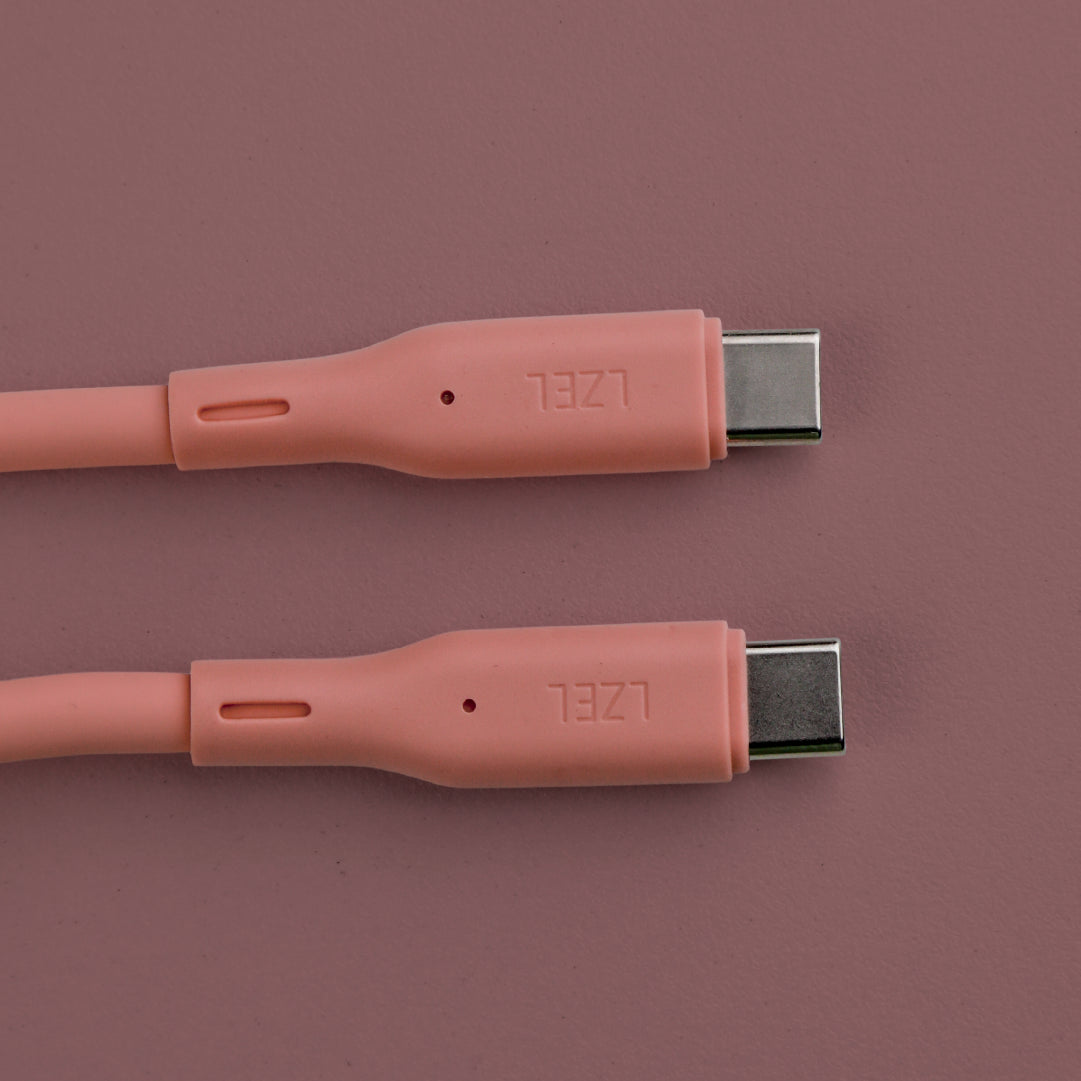 LZEL Celeris Silox CXL Soft Silicone USB-C to USB-C Cable, 480Mbps, 240W Max, 2m