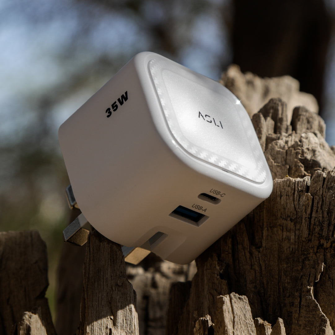 Asli  Global Primevolt 35 Gan Dual Port Usb-A & Usb-C Fast Charger