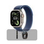 ساعة آبل ووتش Ultra 3 (2025) ‏GPS + Cellular‏ مقاس 49 مم – هيكل تيتانيوم طبيعي مع سوار Trail Loop أزرق|  M/L + عرض الباندل
