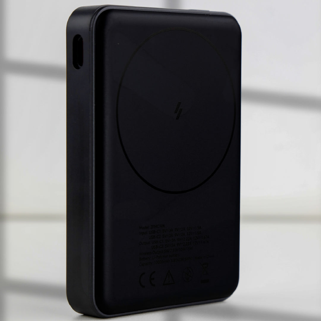 LZEL ZenoFlex MaxCharge 10000mAh Wireless Charging Power Bank – 20W Wired Output / 18W Input (15W Wireless)
