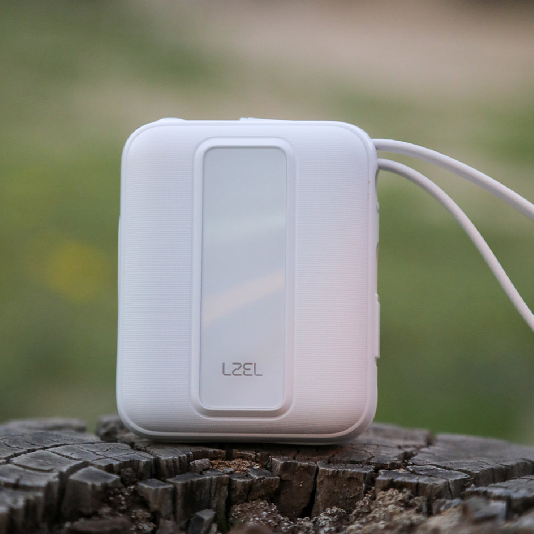 LZEL AMPNEO1O Mini 10000mAh PD Power Bank 30W | Built-in Type-C & Lightning Cable | Type-C Input/Output