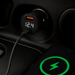 شاحن سيارة LZEL PulseCharge X2 بقدرة 75 واط – مخرجان USB-C PD وUSB-A