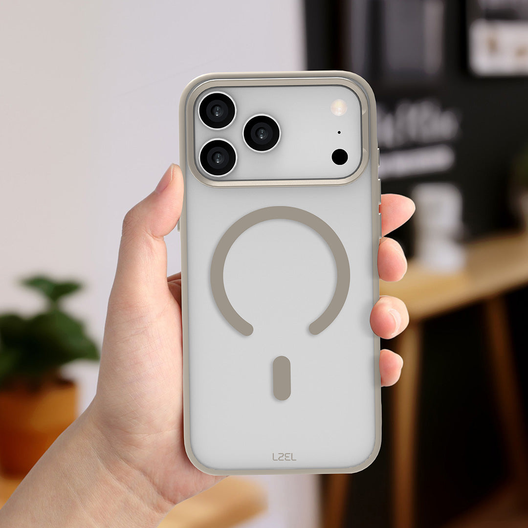 كڤر حماية MagHexro من LZEL لهاتف iPhone 17 Pro Max | تيتانيوم