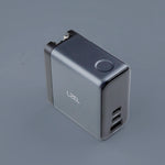 LZEL 100W GaN Travel Charger with 3-Port PD Digital Display & UK/EU/AU Plugs