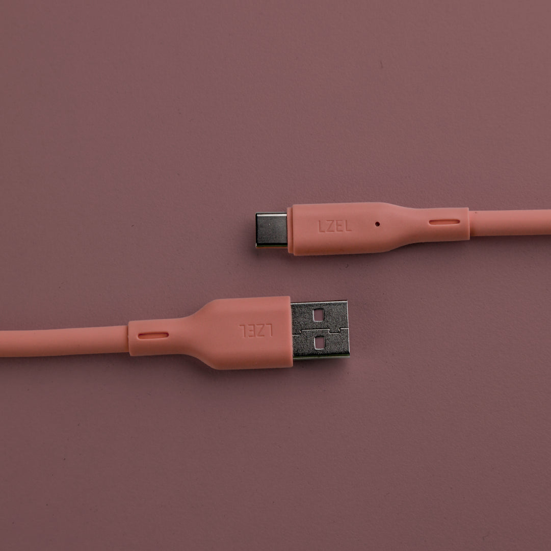 LZEL Celeris Silox CXL Soft Silicone USB-A to USB-C Cable, 480Mbps, 15W Max, 2m