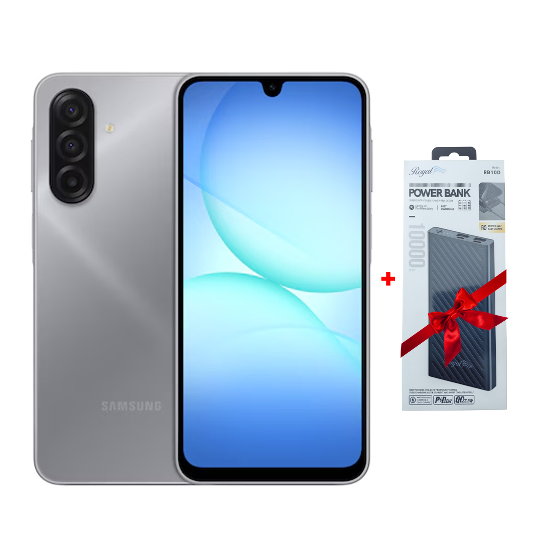 Samsung Galaxy A17 4G – 6.7″ Display - 8GB RAM - 256GB Storage - Free 10,000 mAh Power Bank Gift – Royal Edition | Gray