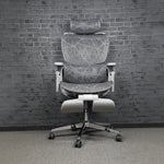 Ergonomic Office Chair – Footrest, Sliding Mechanism, Class 4 Gas Lift | Gray