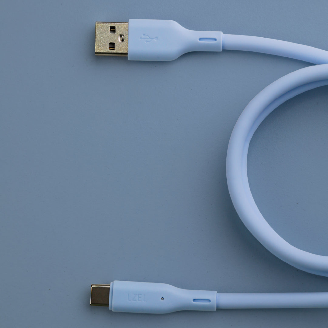 LZEL Celeris Silox CXL Soft Silicone USB-A to USB-C Cable, 480Mbps, 15W Max, 2m