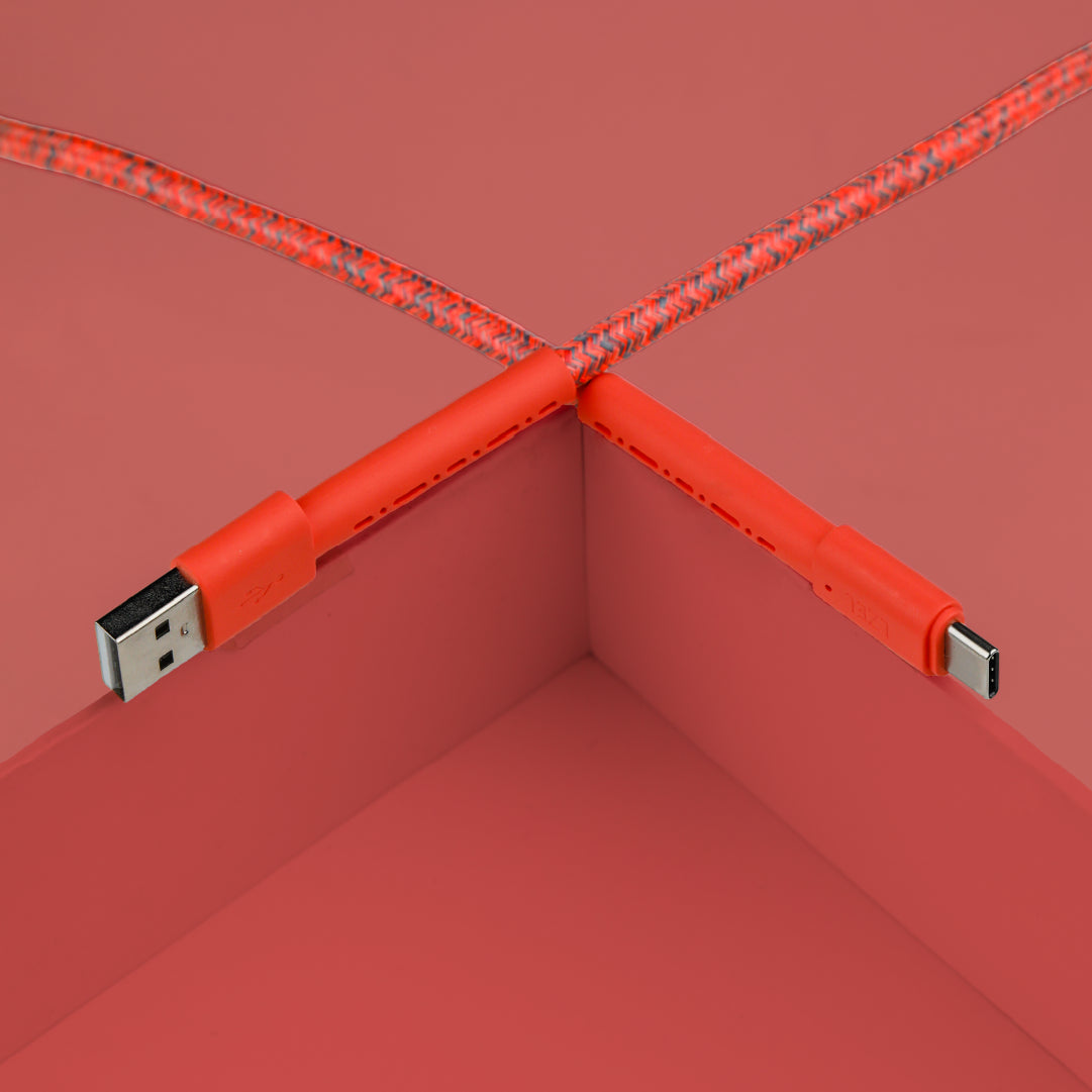 LZEL USB-A to USB-C 2.0 Braided Cable 2m – 3A, 15W, 480Mbps