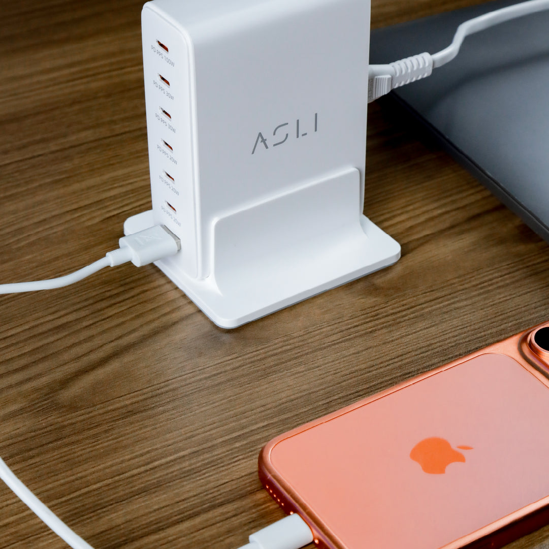 Asli Global Turboxis Series 235W Gan-7-Port Fast Charging Station With Power Delivery & PPS