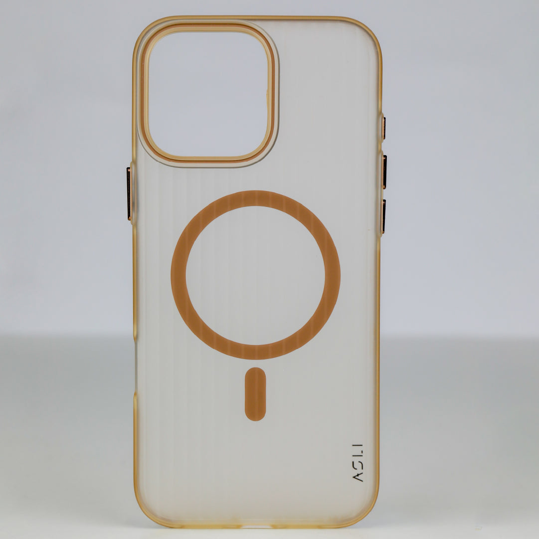 كڤر حماية ASLI Corrugated Mag Wave Refined MagSafe لهاتف iPhone 16 Pro Max مع حماية مُعزّزة للكاميرا.