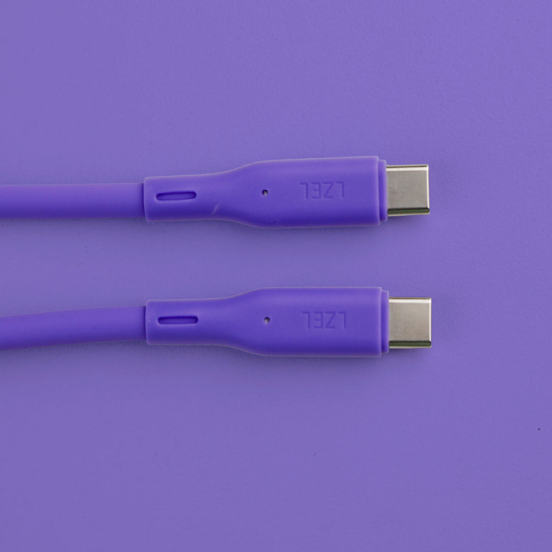 LZEL Celeris Silox CXL Soft Silicone USB-C to USB-C Cable, 480Mbps, 240W Max, 2m