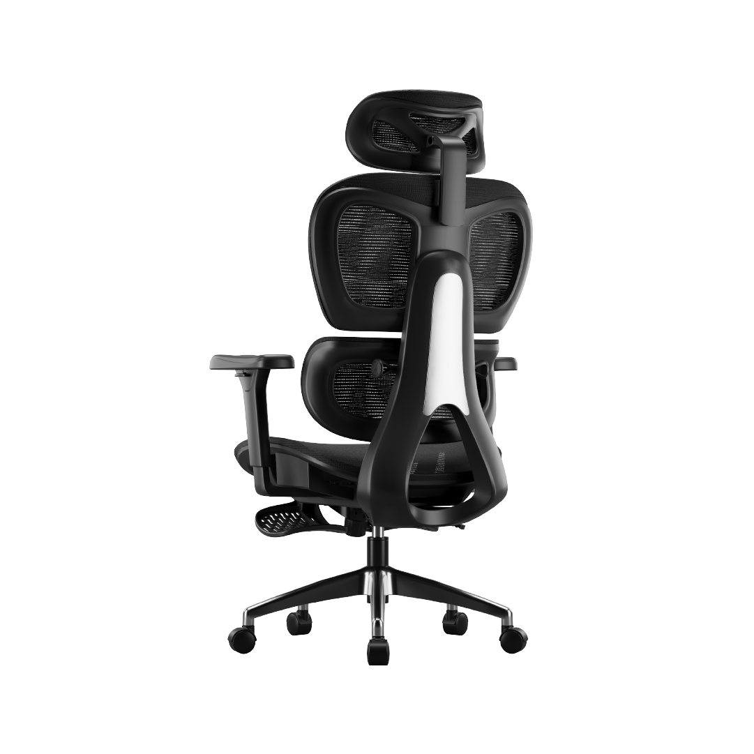 Executive Ergonomic Office Chair with Footrest & 3D Armrests | Black