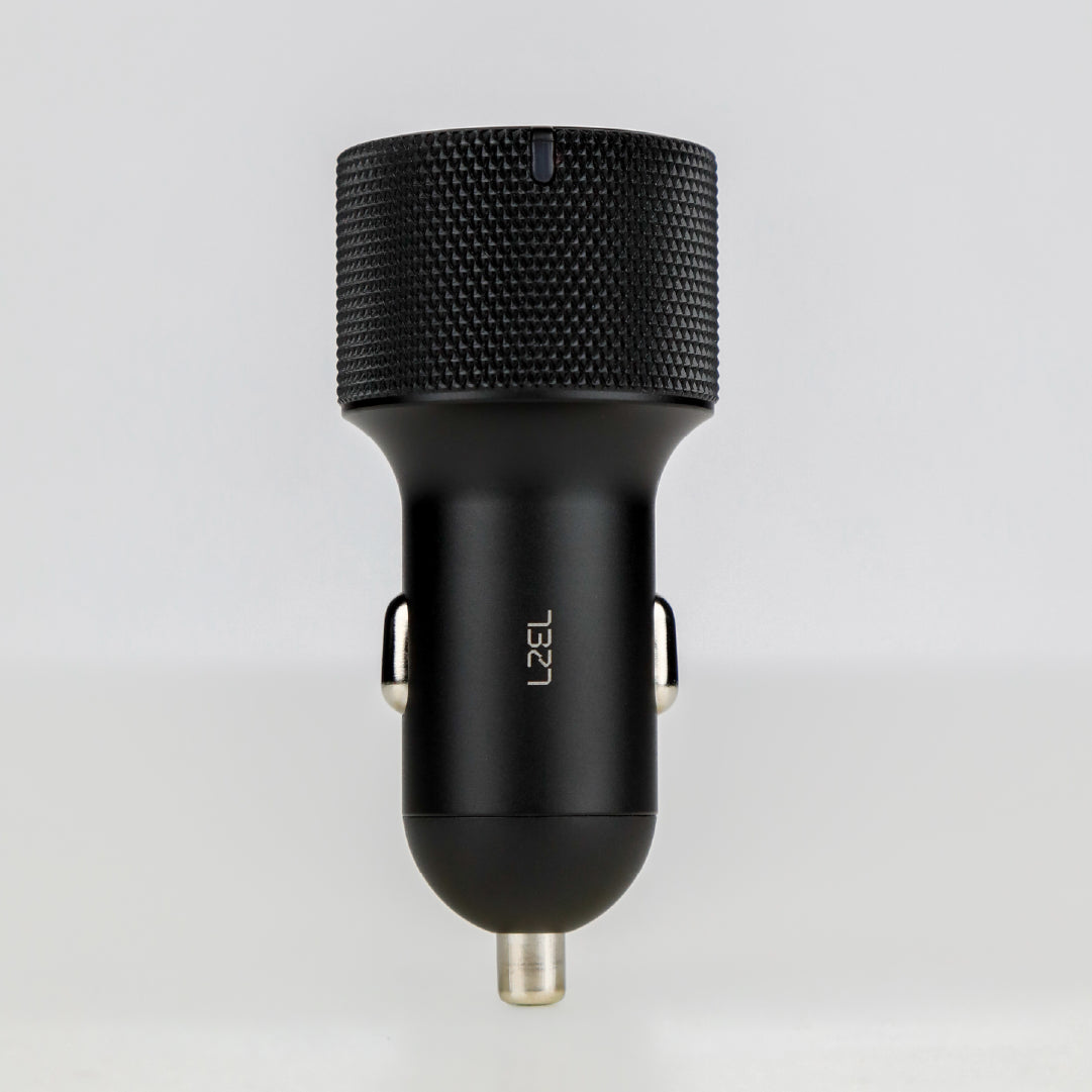 LZEL PulseCharge Max 80W 3-Port Car Charger – Dual USB-C PD & USB-A QC