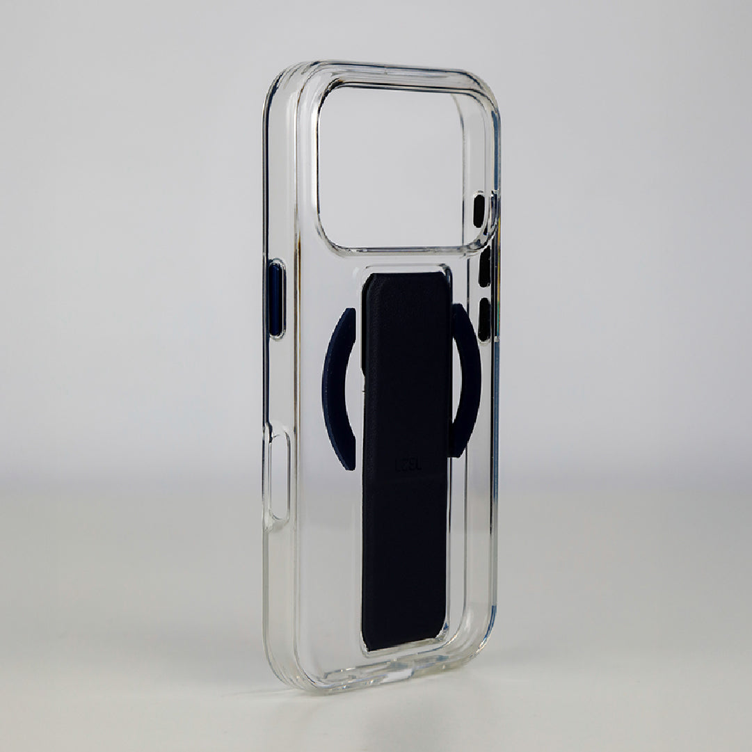 LZEL MagClear LeatherGrip Case for iPhone 17 Pro