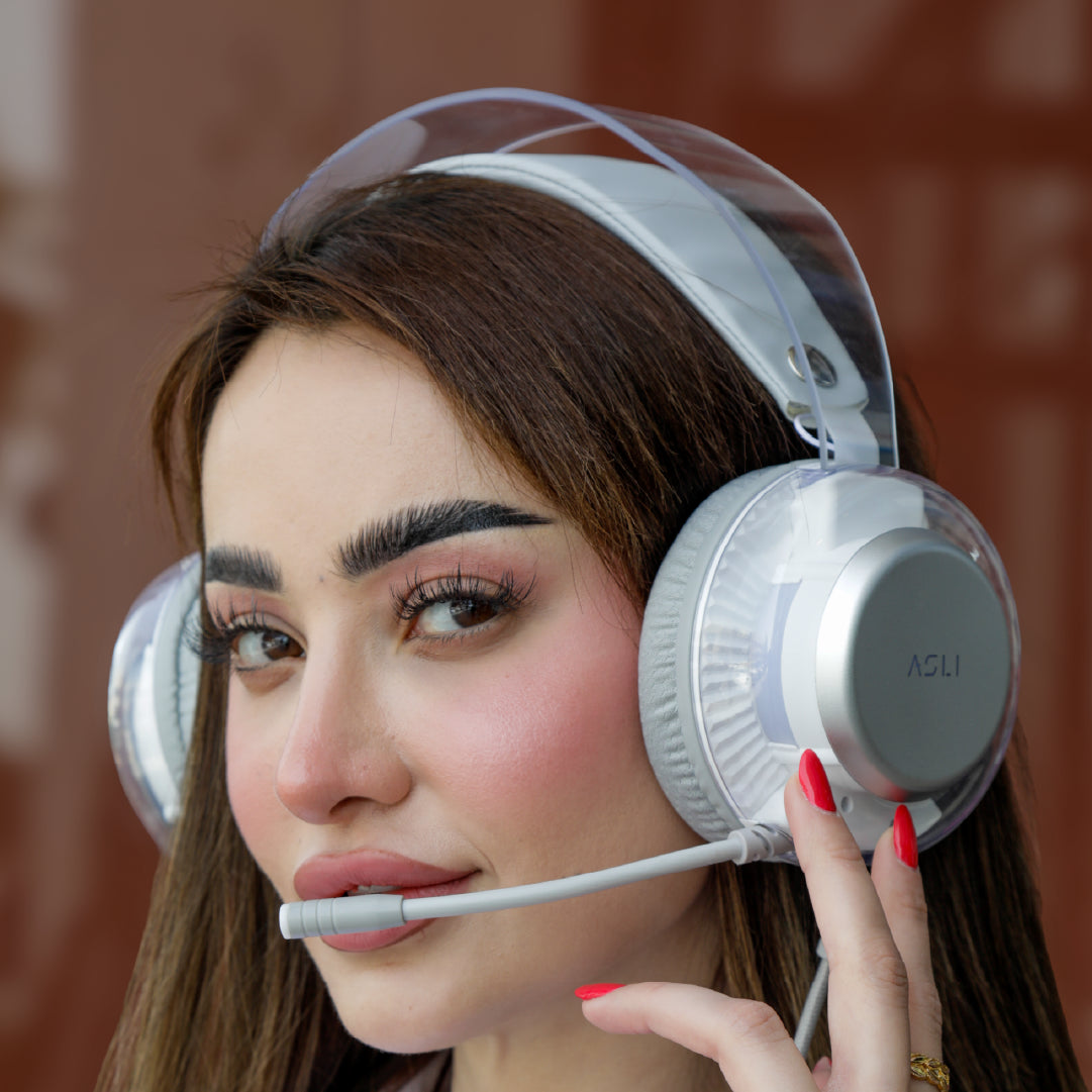 سماعة رأس سلكية Over-Ear Asli Global EvoPlay G1 Ultimate Sound | رمادي