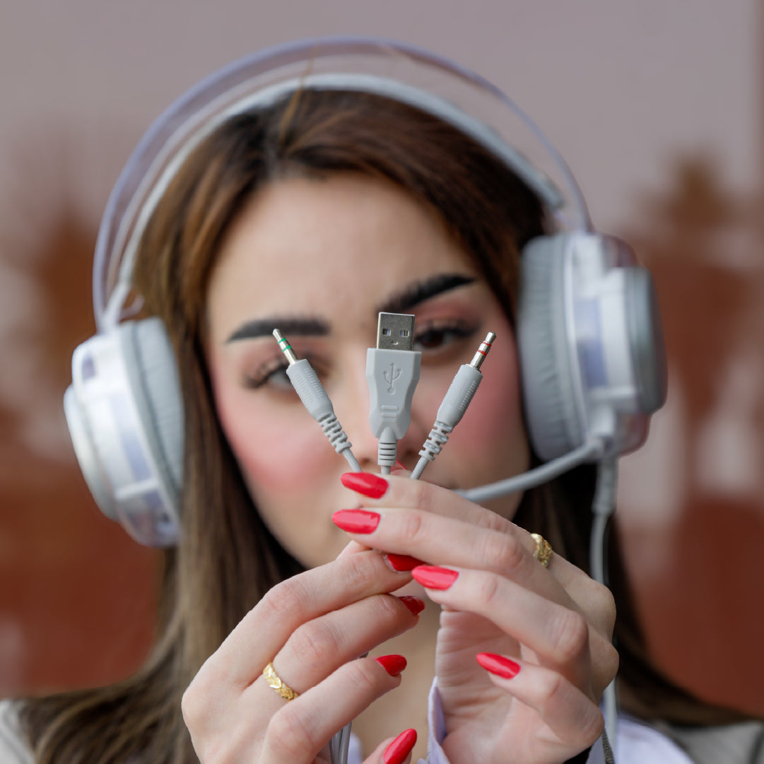 سماعة رأس سلكية Over-Ear Asli Global EvoPlay G1 Ultimate Sound | رمادي