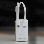 باور بانك LZEL Ampflow10 Mini – سعة 10000 مللي أمبير | شحن سريع 22.5 واط | كابلات مدمجة Type-C و Lightning | شحن لاسلكي