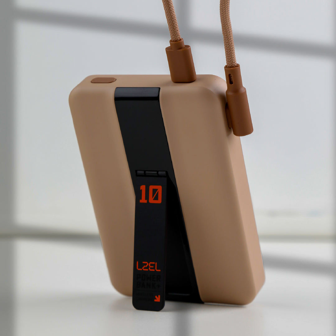 LZEL ZenoFlex MaxCharge 10000mAh Wireless Charging Power Bank – 20W Wired Output / 18W Input (15W Wireless)