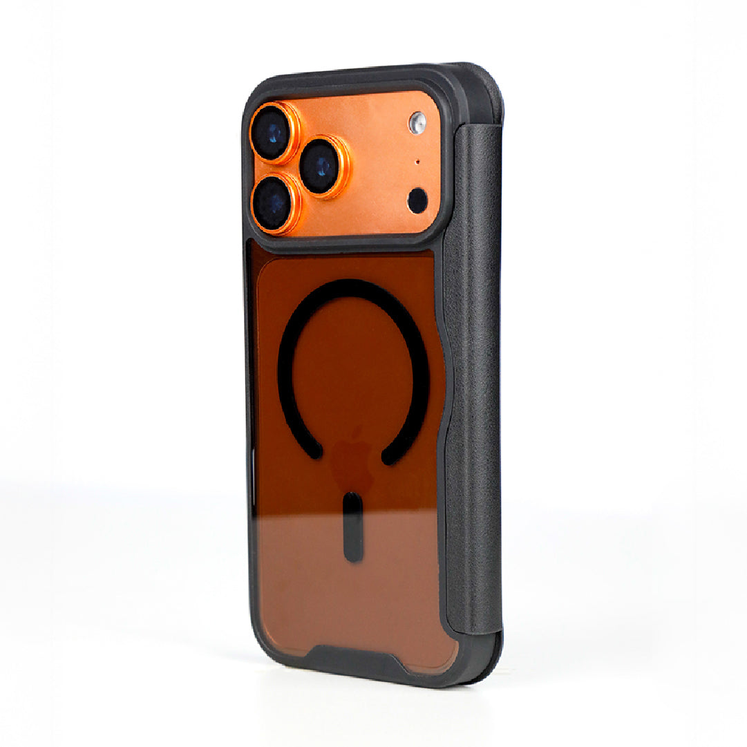 LZEL MagFlip Wallet Case for iPhone 17 Pro | Black