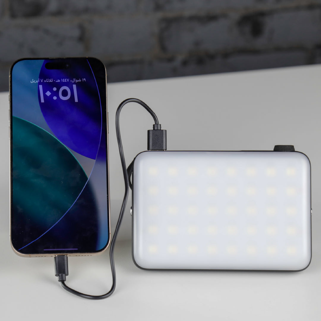LZEL Luminova Surg10 كشاف LED ثلاثي الوضع + باور بنك، 100–800 لومن، قابل لإعادة الشحن USB-C 