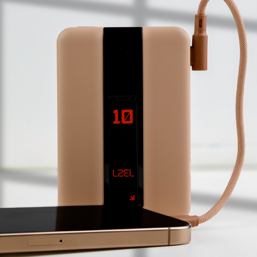 LZEL ZenoFlex MaxCharge 10000mAh Wireless Charging Power Bank – 20W Wired Output / 18W Input (15W Wireless)