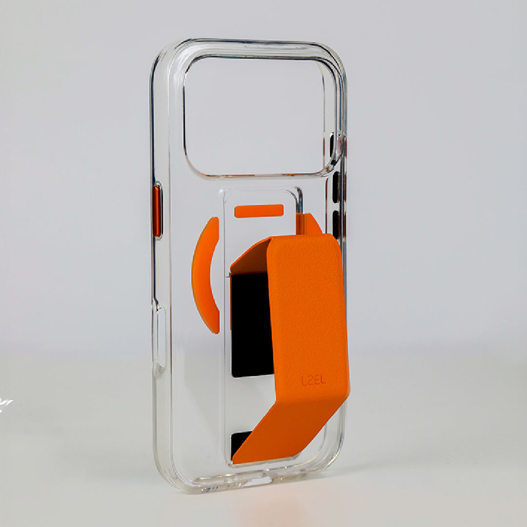 LZEL MagClear LeatherGrip Case for iPhone 17 Pro Max