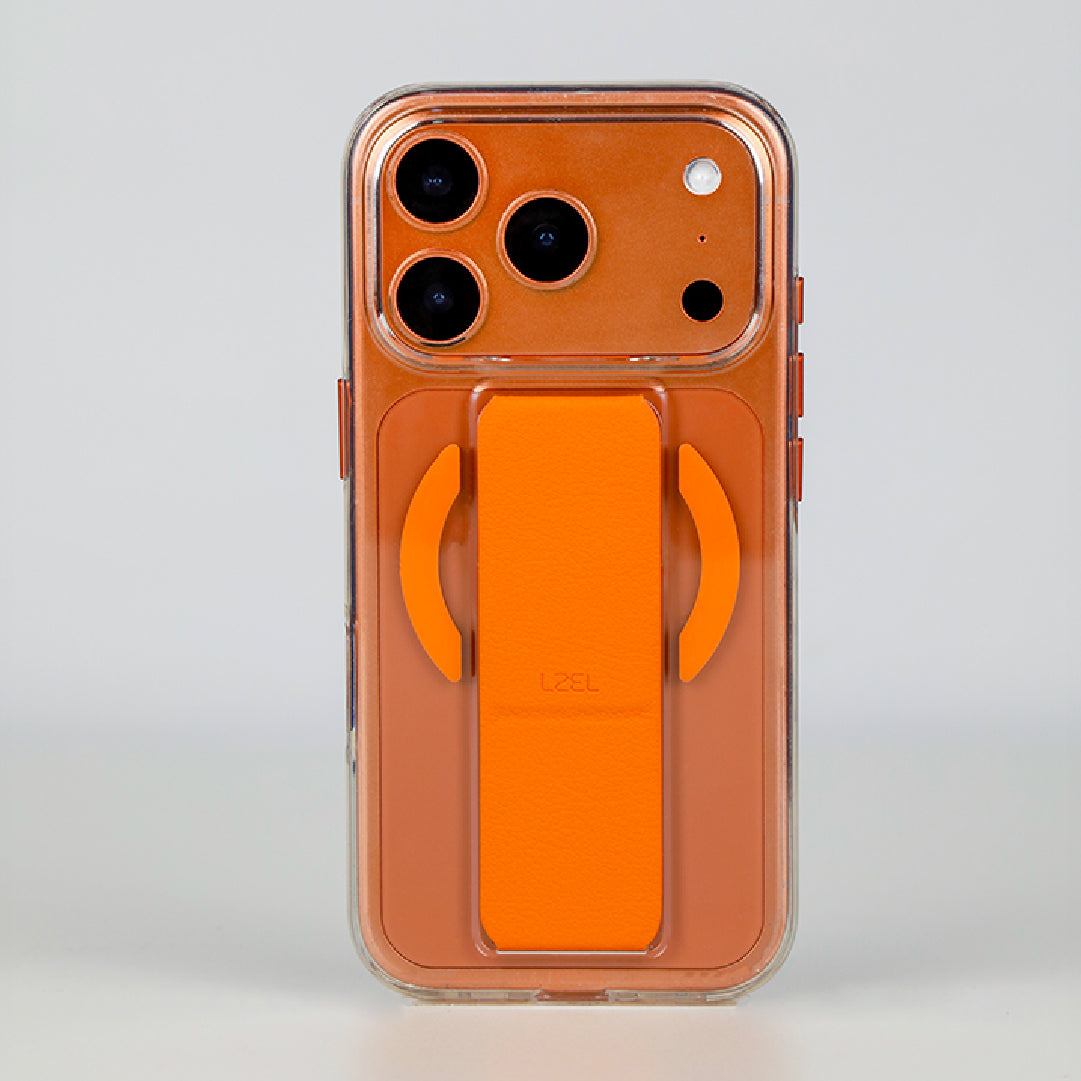 LZEL MagClear LeatherGrip Case for iPhone 17 Pro