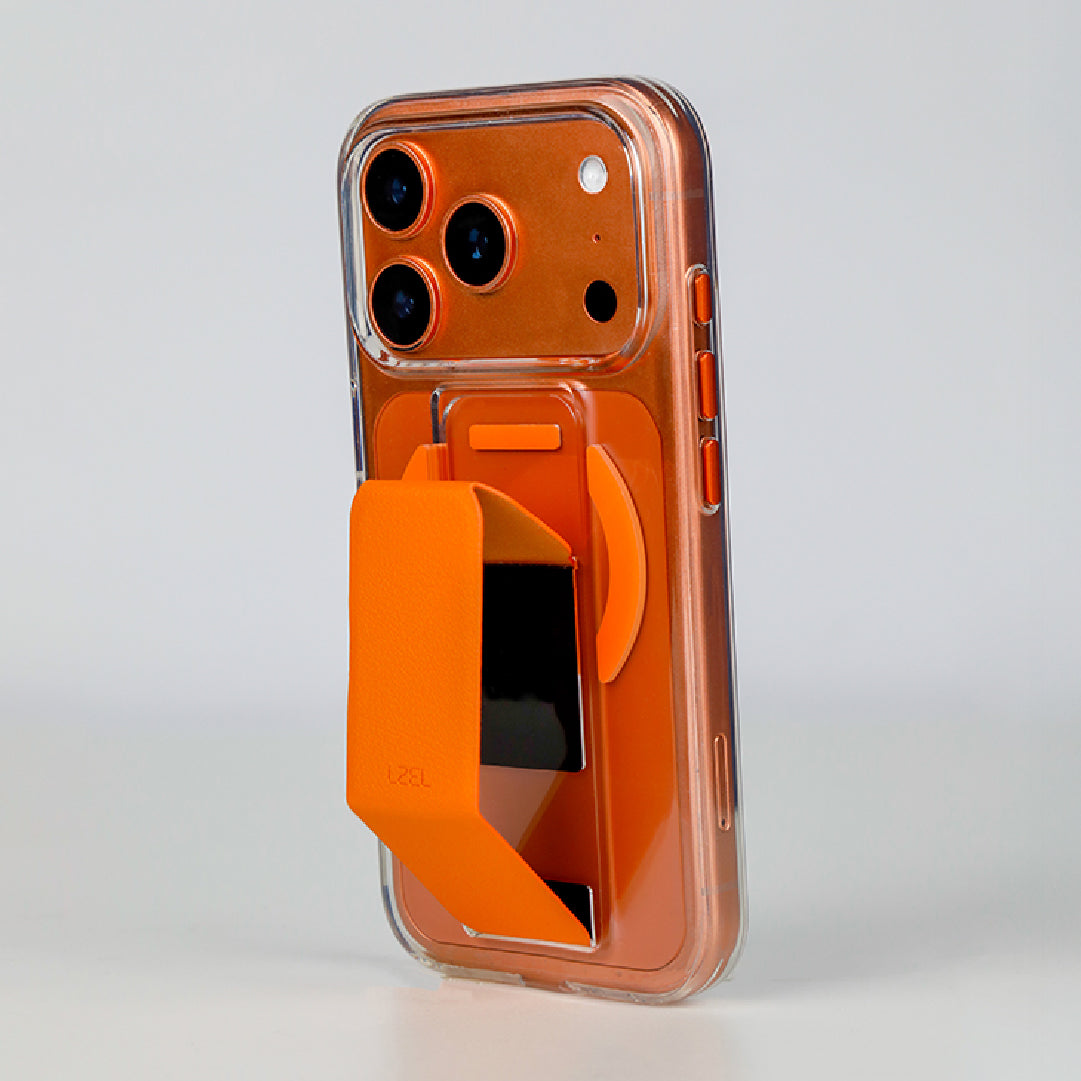 LZEL MagClear LeatherGrip Case for iPhone 17 Pro