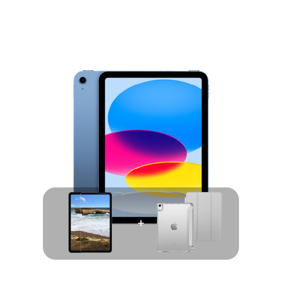 أبل آيباد A16 الجيل الحادي عشر بسعة 256 جيجابايت / 11 بوصة - WiFi + عرض الباندل | أزرق