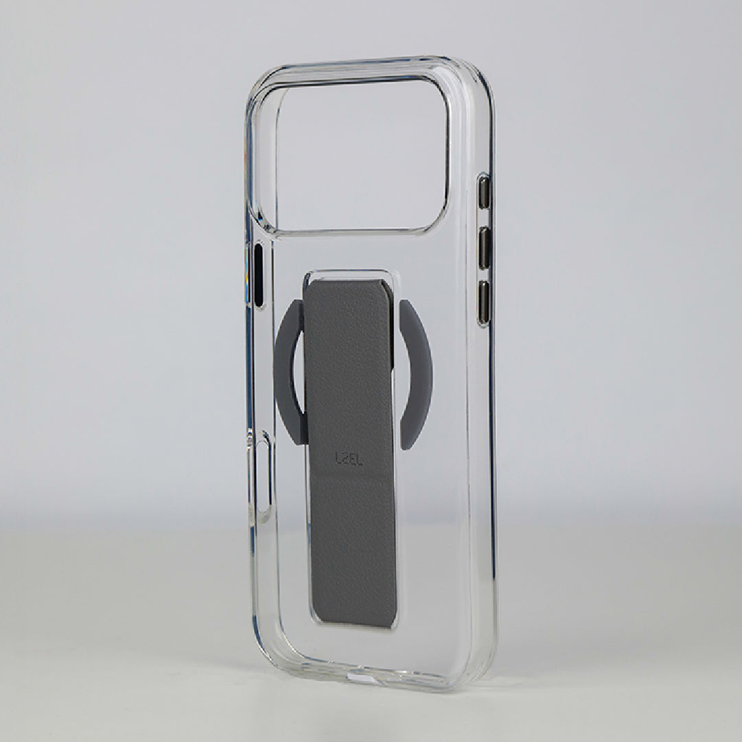 LZEL MagClear LeatherGrip Case for iPhone 17 Pro Max