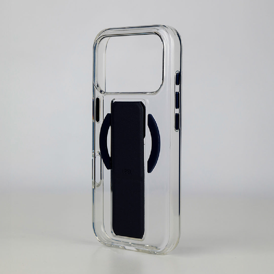 LZEL MagClear LeatherGrip Case for iPhone 17 Pro