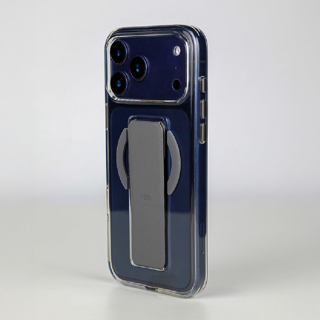 LZEL MagClear LeatherGrip Case for iPhone 17 Pro