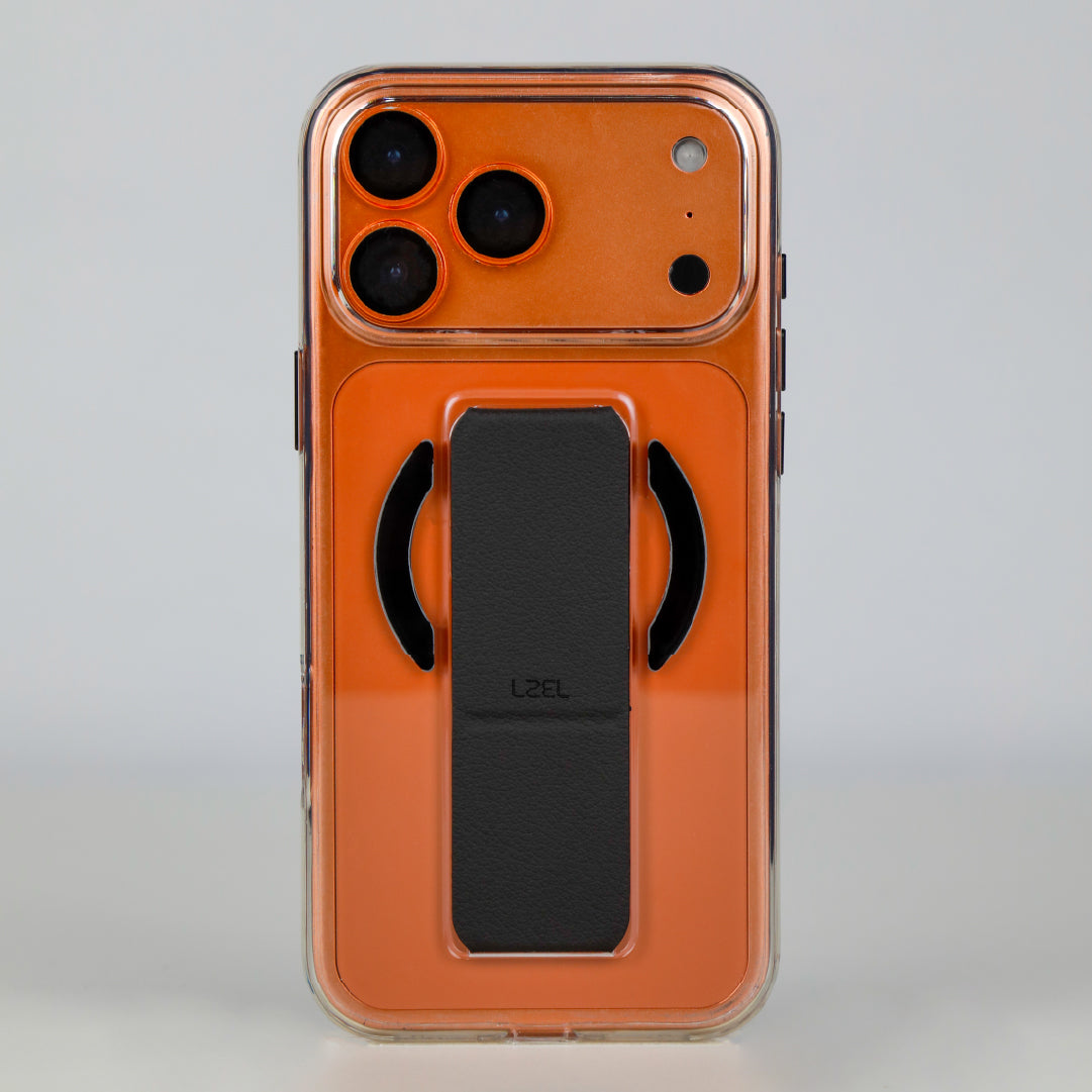 LZEL MagClear LeatherGrip Case for iPhone 17 Pro Max