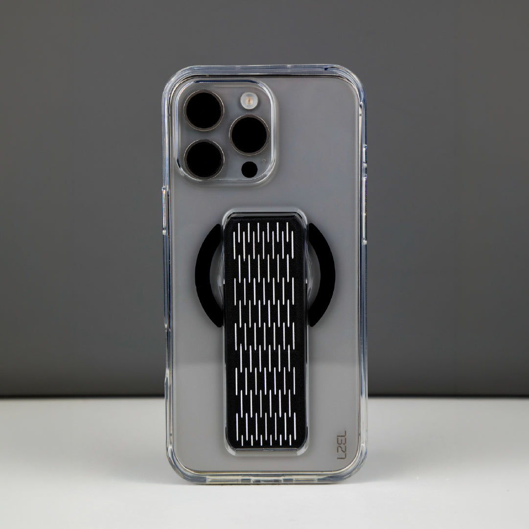 LZEL Clearmag Kickstand Clear Strap Magsafe With Enhanced Edge Protection Case For iPhone 16 Pro