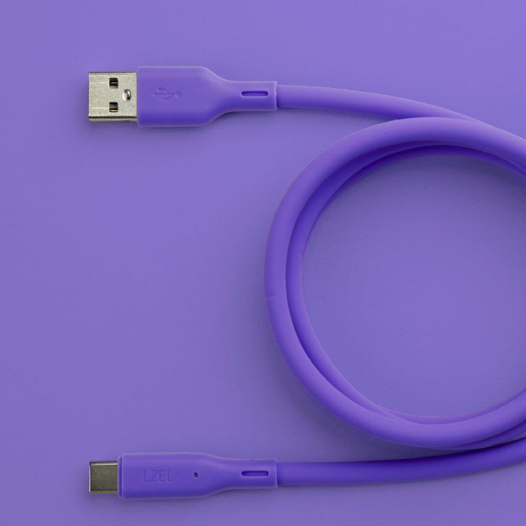 LZEL Celeris Silox CXL Soft Silicone USB-A to USB-C Cable, 480Mbps, 15W Max, 2m