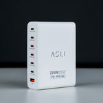 Asli Global Turboxis Series 235W Gan-7-Port Fast Charging Station With Power Delivery & PPS