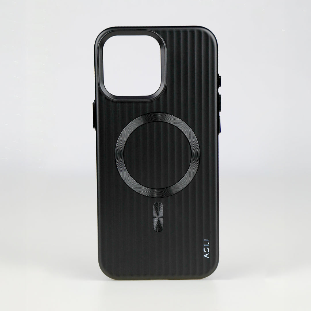 ASLI Corrugared Ridge Premium Metalic Case With Enhanced Camera Protection Case For iPhone 16 Pro Max