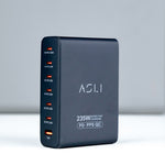 Asli Global Turboxis Series 235W Gan-7-Port Fast Charging Station With Power Delivery & PPS