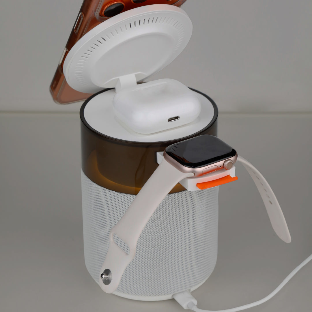 شاحن لاسلكي ومكبر صوت بلوتوث SonicGlow Pulse من ليزل