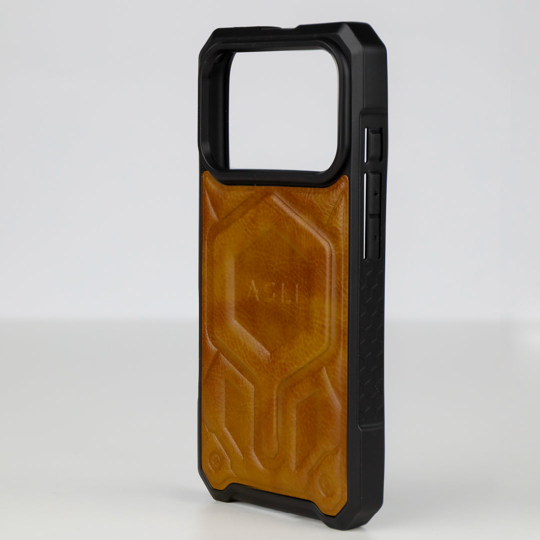 ASLI Leather Hybrid Premium Leather Case With Drop Protection And Heat Dissipation Case For 17 Pro