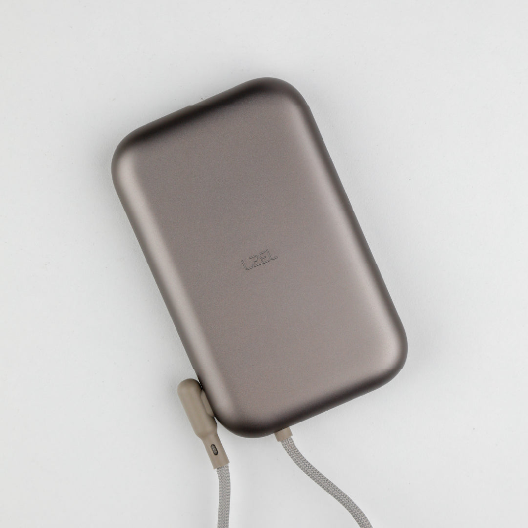 باور بانك LZEL ZENOFLEX FLOW20 بسعة 10000 مللي أمبير – شحن لاسلكي 15 واط، شحن سريع PD 20 واط، منفذا USB-C