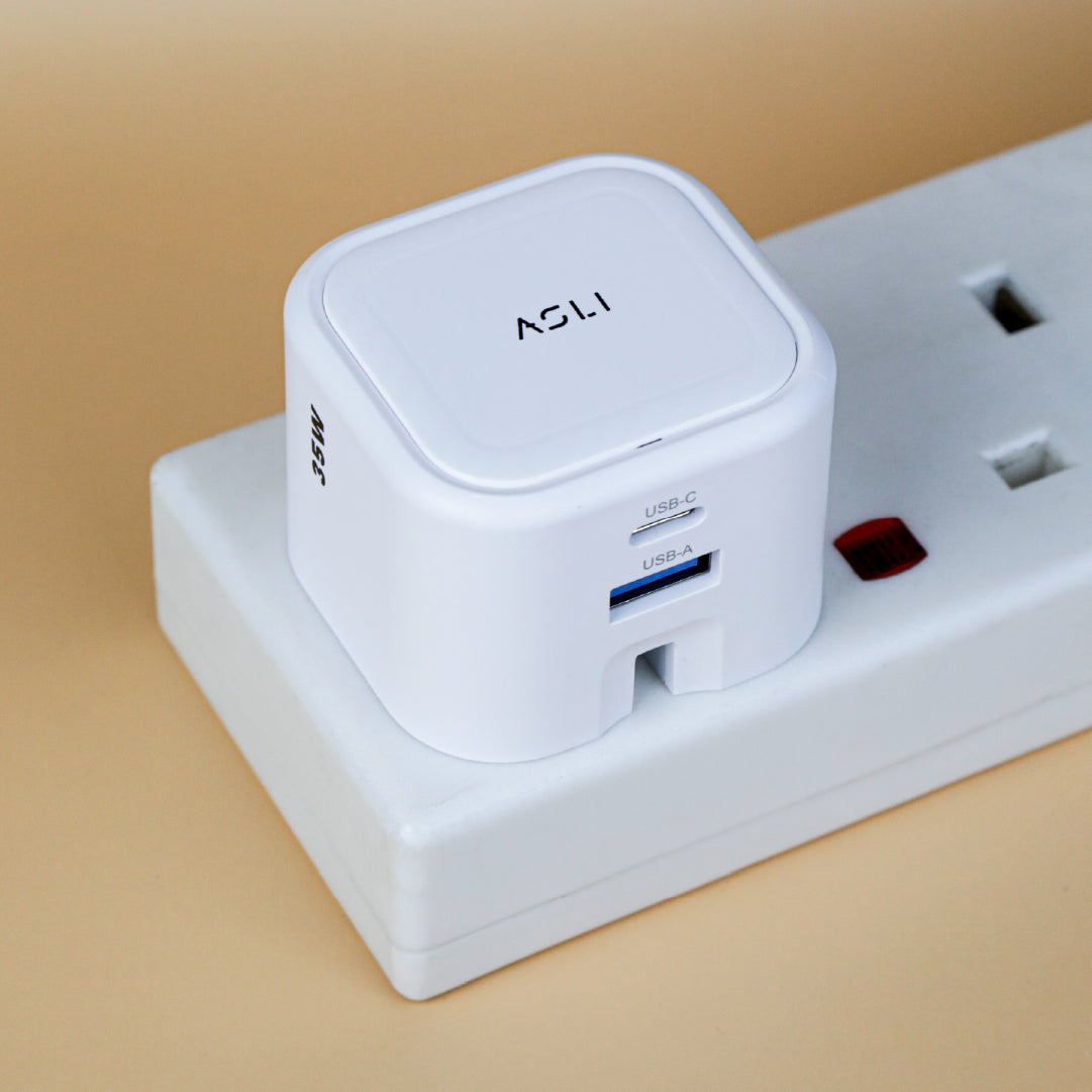 Asli  Global Primevolt 35 Gan Dual Port Usb-A & Usb-C Fast Charger