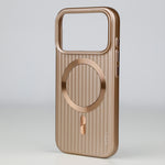 ASLI Corrugared Ridge Premium Metalic Case With Enhanced Camera Protection Case For iPhone 17 Pro Max